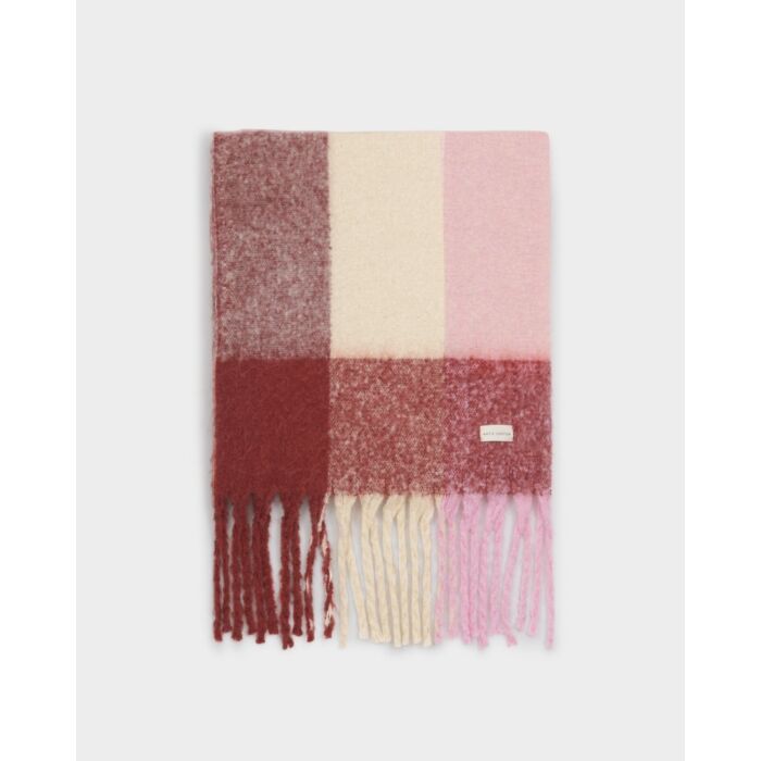 Katie Loxton Recycled Checked Tassel Scarf